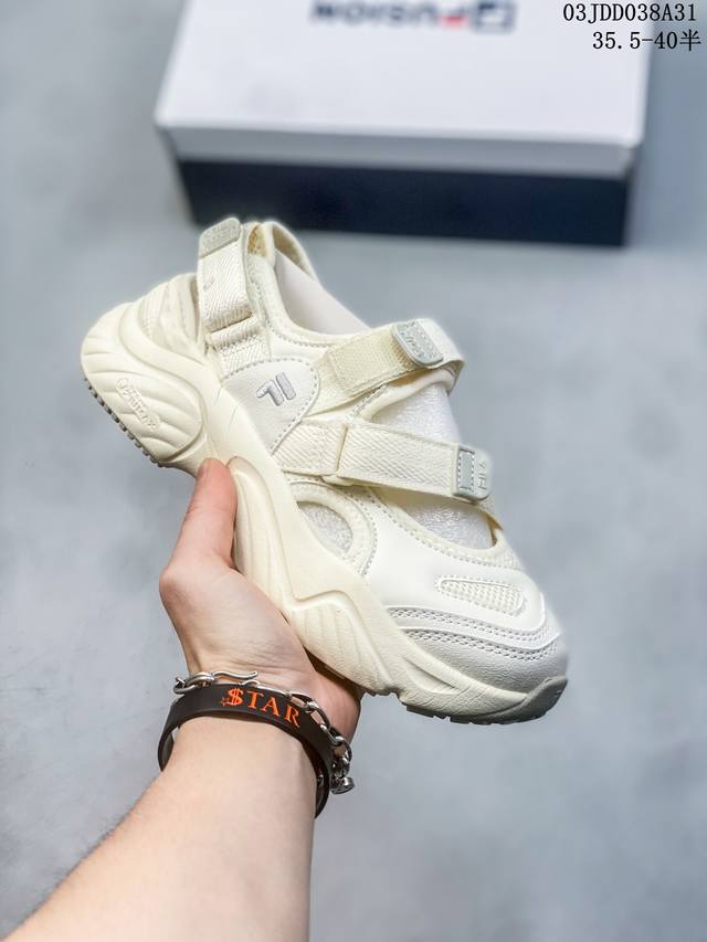 Fila Fusion斐乐潮牌conch Sandal 防滑轻便运动 凉鞋 尺码35.5-40半 编码 03Jdd038A31