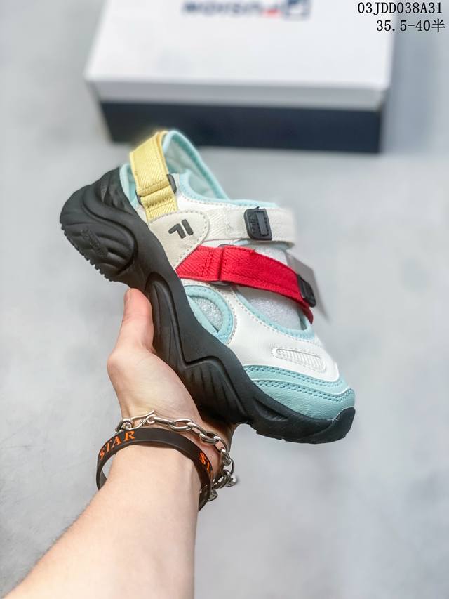 Fila Fusion斐乐潮牌conch Sandal 防滑轻便运动 凉鞋 尺码35.5-40半 编码 03Jdd038A31