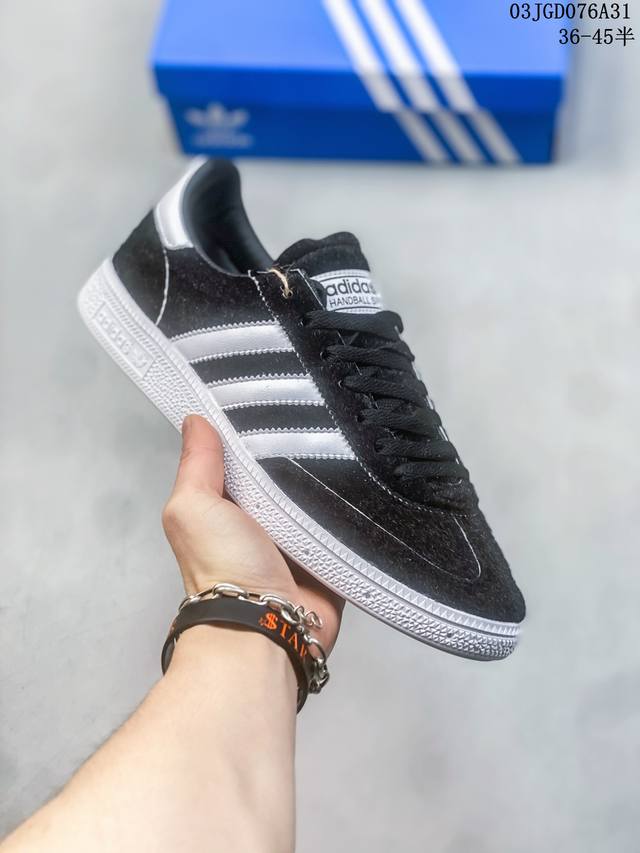 Adidas Handball Spezial 三叶草手球特别版圣帕特里克节联名款 全鞋采用yezzy500一样的皮料 进口长绒皮 特殊工艺技术 原盒包装 牛筋