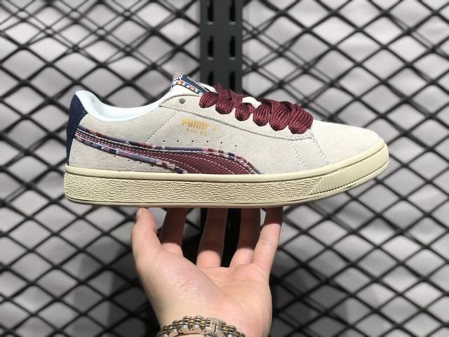 Puma Suede Bz Emb 2024新年款 彪马 防滑耐磨低帮德训板鞋 孔眼底座和脚趾凸起由猪八革材料制成 支持侧踏时的踏步工作 即使在健身房等使用环境