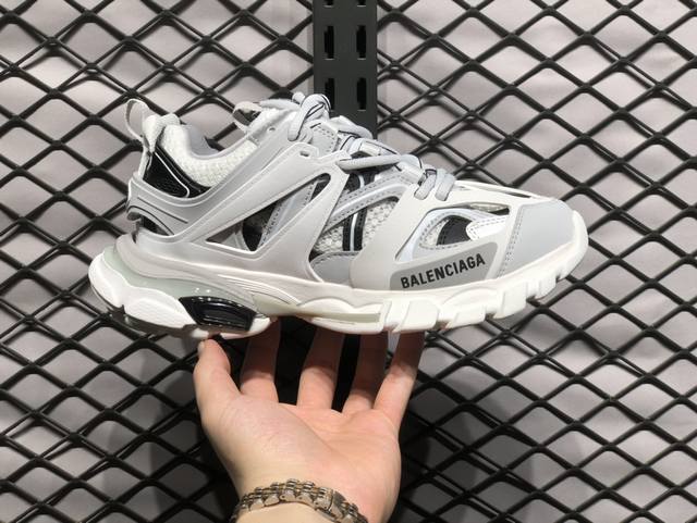 高奢品牌-巴黎世家 Balenciaga Sneaker Tess S.Gomma Maille White Orange 代 三代户外概念鞋 复古野跑 老爹鞋