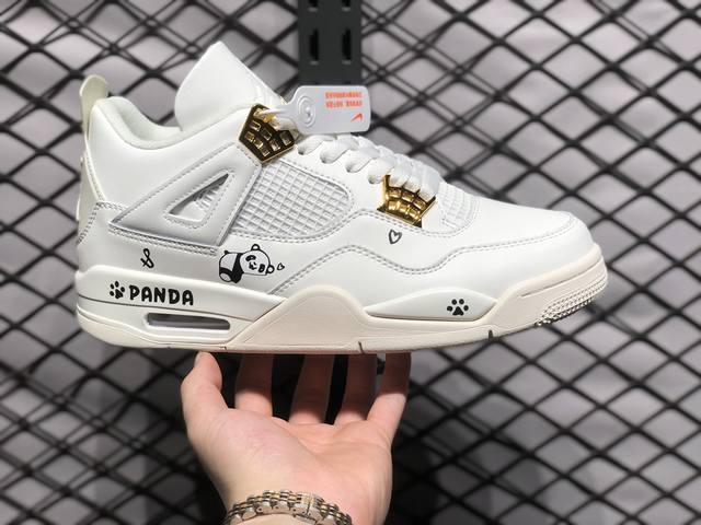 Air Jordan 4 Og Sail Metallic Gold 迈克尔 乔丹aj4代中帮复古休闲运动文化篮球鞋 盐白金属金扣 原楦原纸版数据开发版型 采用