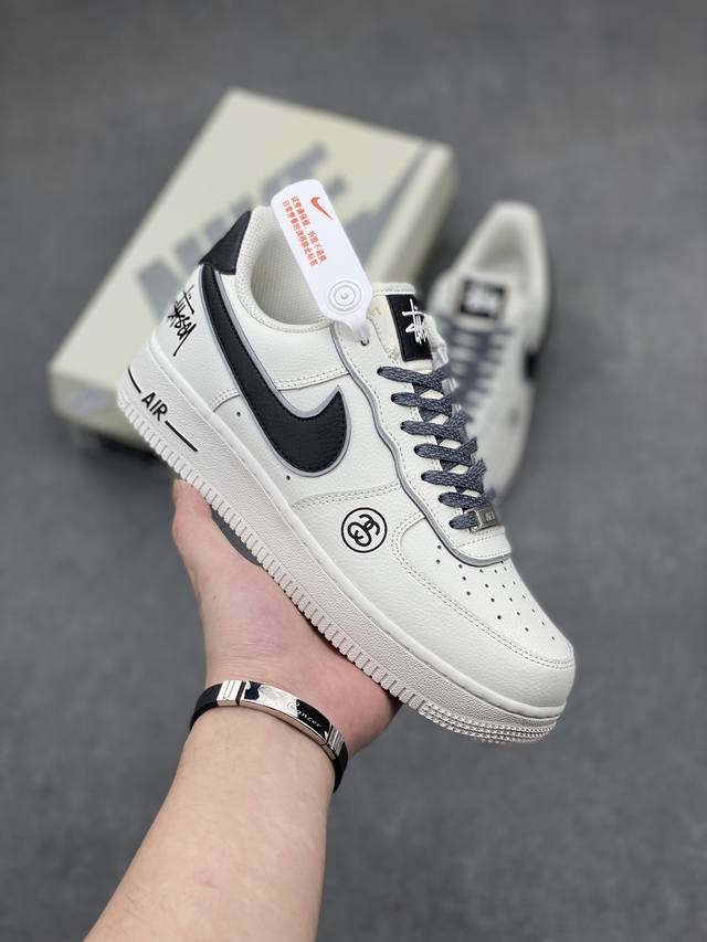 Nike Air Force 1 Low “斯图西古驰联名” 空军一号低帮休闲板鞋 3M反光 定制鞋盒 原楦头原纸板 纯正空军版型 内置全掌气垫 货号：Cz91