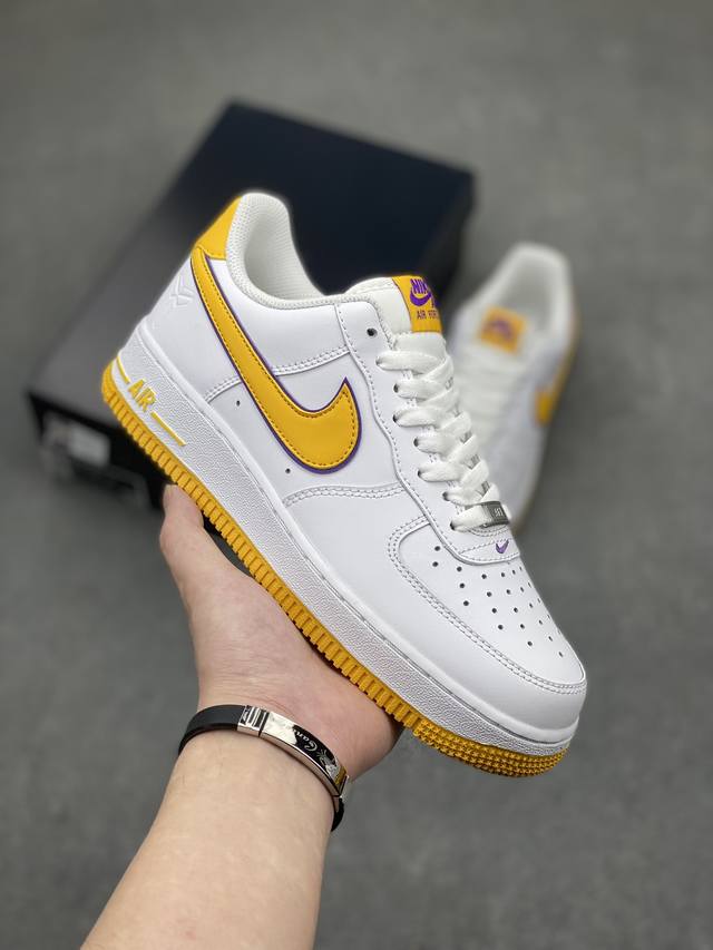 Nike Air Force 1 Low 07 科比白黑黄 原楦头原纸板 打造纯正低帮空军版型专注外贸渠道 全掌内置蜂窝气垫 原盒配件 原厂中底钢印、拉帮完美