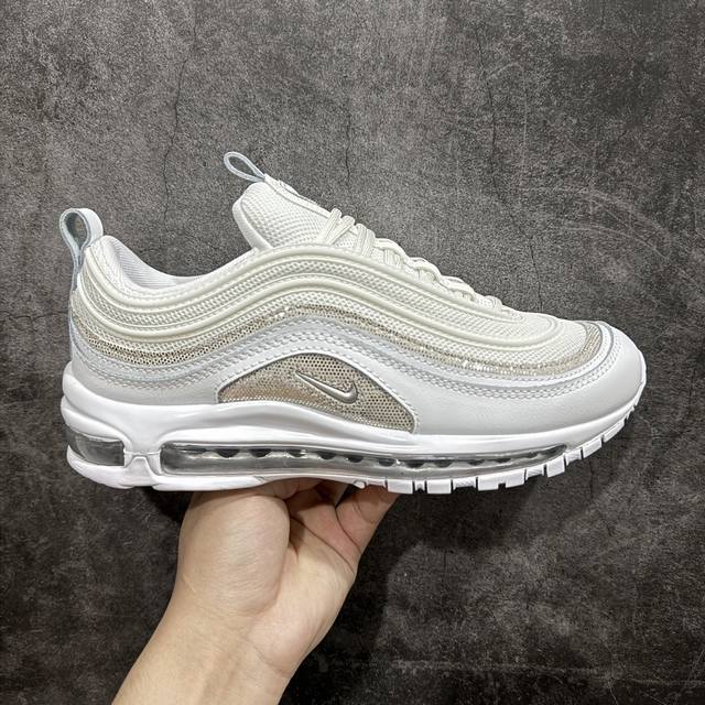 纯原版 Nk Air Max 97 白色白龙 全新配色原装批次子弹拆解原鞋开发 打造全市场最强版本子弹 这里只对比原鞋原厂tpu反光材料 市场首家原模原气垫 拒