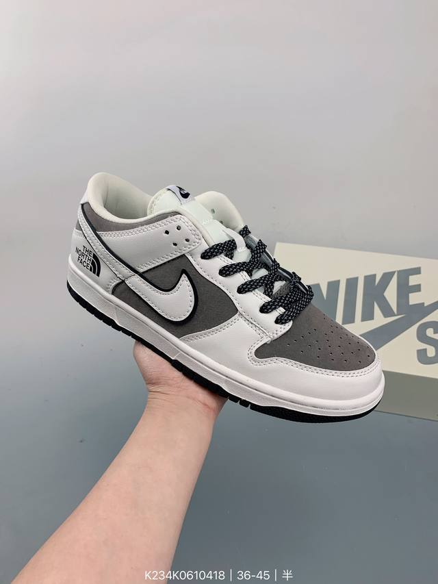 Nike Sb Dunk Low“北面联名 灰猪八满天星” 周年高端定制 低帮休闲板鞋 定制鞋盒 大厂纯原品质出货 超高清洁度 皮料切割干净无任何毛边 细节完美