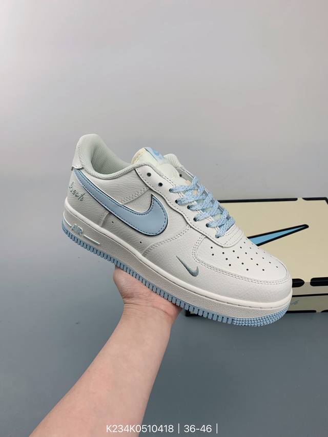 Vlone X Air Force 1 Low 米白浅蓝原楦头原纸板 打造纯正空军版型#专注外贸渠道 全掌内置蜂窝气垫 #原盒配件 原厂中底钢印、拉帮完美 官方