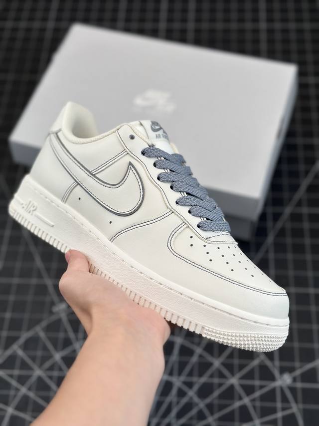 核心私 Nike Air Force 1 Low '07 “兔八哥” 白灰满天星空军一号低帮休闲板鞋 3M反光 原楦头原纸板 清洁度完美 全掌内置蜂窝气垫 中底