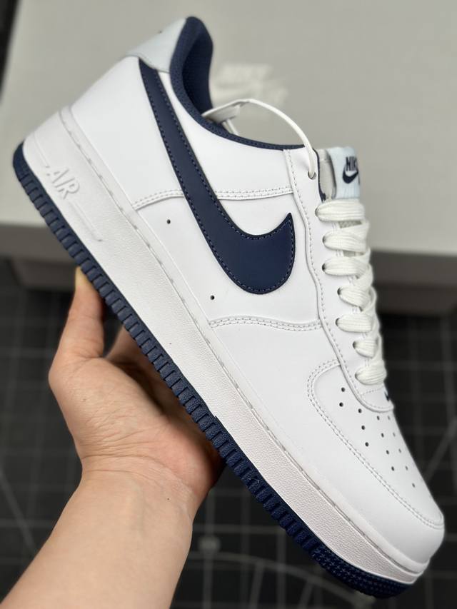 核心私 Nike Air Force 1 Low 07 白深蓝 空军一号低帮休闲运动板鞋 原楦头原纸板 打造纯正低帮空军版型 专注外贸渠道 全掌内置蜂窝气垫 原