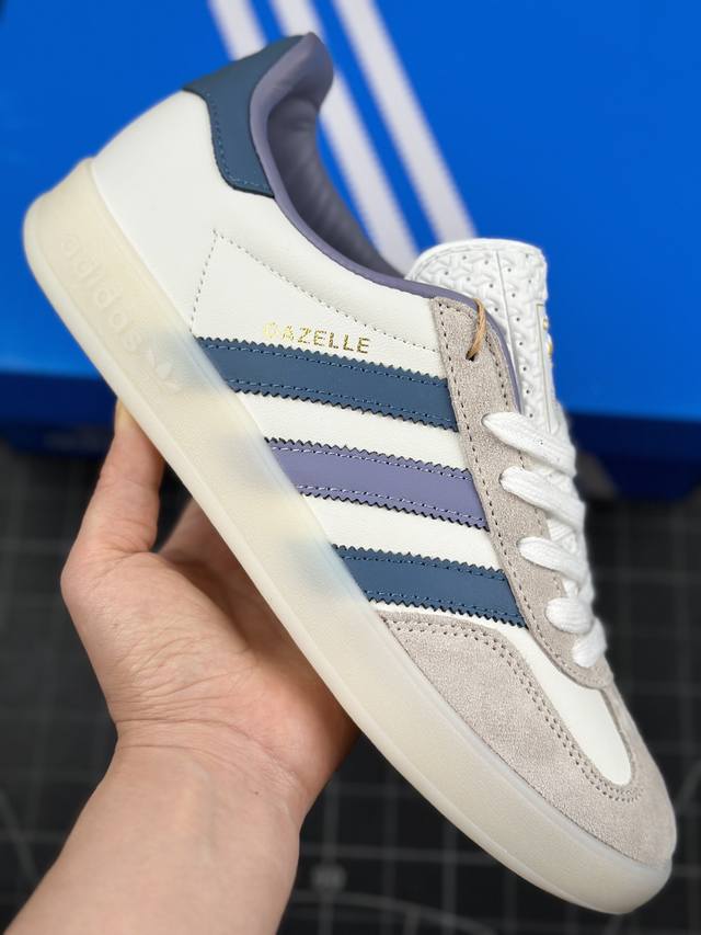 核心私 Adidas Originals Gazelle Indoor 三叶草休闲防滑耐磨低帮板鞋 纯原版本 鞋头出色设计 塑就出众贴合感 稳固的后跟贴合足部曲