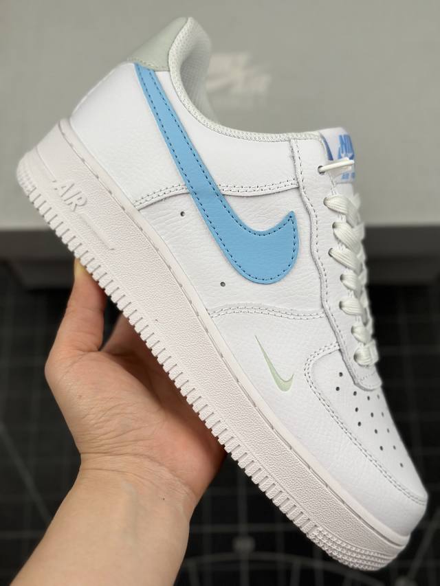 核心私 Nike Air Force 1 Low 白蓝小勾 空军一号低帮运动休闲板鞋 原楦头原纸板 打造纯正空军版型 专注外贸渠道 全掌内置蜂窝气垫 原盒配件