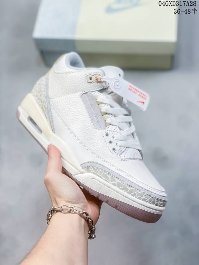 Cspace Dp Air Jordan 3 Aj3灰白色 舒适复古篮球鞋 Fj9479-100 尺码：36-48半 04Gxd317A28