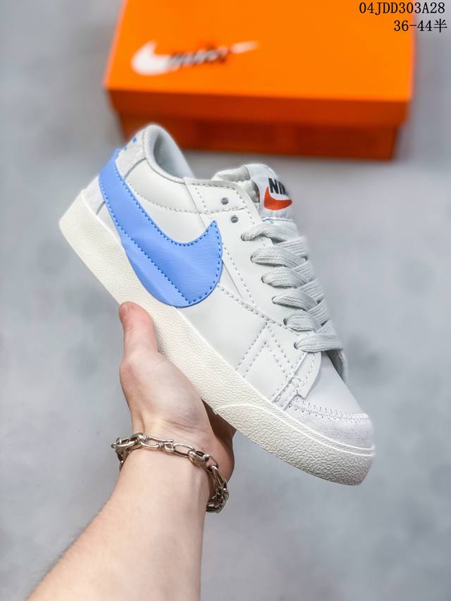 真标nk Blazer Low 77 Jumbo 复古经典开拓者 公司级版本 官方货号：Dq1470 600 颇具辨识度的nike Blazer Mid配色，将