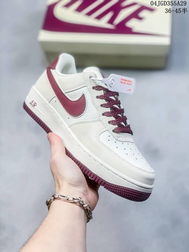 公司级带半码 耐克nike Air Force 1 Low 空军一号低帮休闲板鞋 打造纯正空军版型#专注外贸渠道 全掌内置蜂窝气垫 #原盒配件 原厂中底钢印、拉