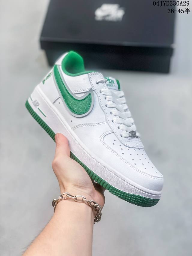 公司级带半码 耐克nike Air Force 1 Low 空军一号低帮休闲板鞋 打造纯正空军版型#专注外贸渠道 全掌内置蜂窝气垫 #原盒配件 原厂中底钢印、拉