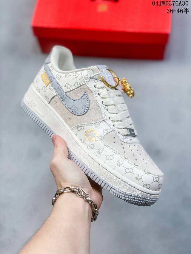 公司级带半码 耐克nike Air Force 1 Low 空军一号低帮休闲板鞋 打造纯正空军版型#专注外贸渠道 全掌内置蜂窝气垫 #原盒配件 原厂中底钢印、拉