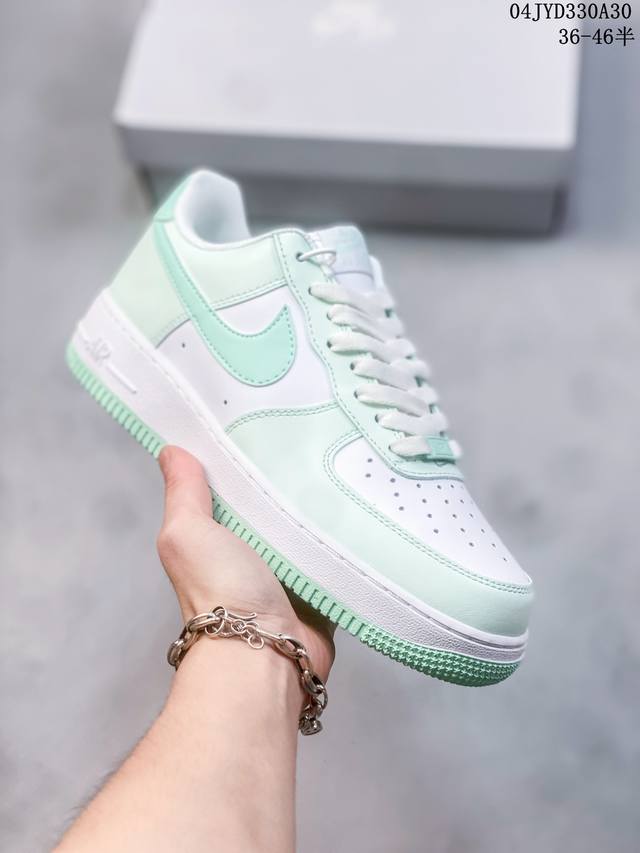 公司级带半码 耐克nike Air Force 1 Low 空军一号低帮休闲板鞋 打造纯正空军版型#专注外贸渠道 全掌内置蜂窝气垫 #原盒配件 原厂中底钢印、拉