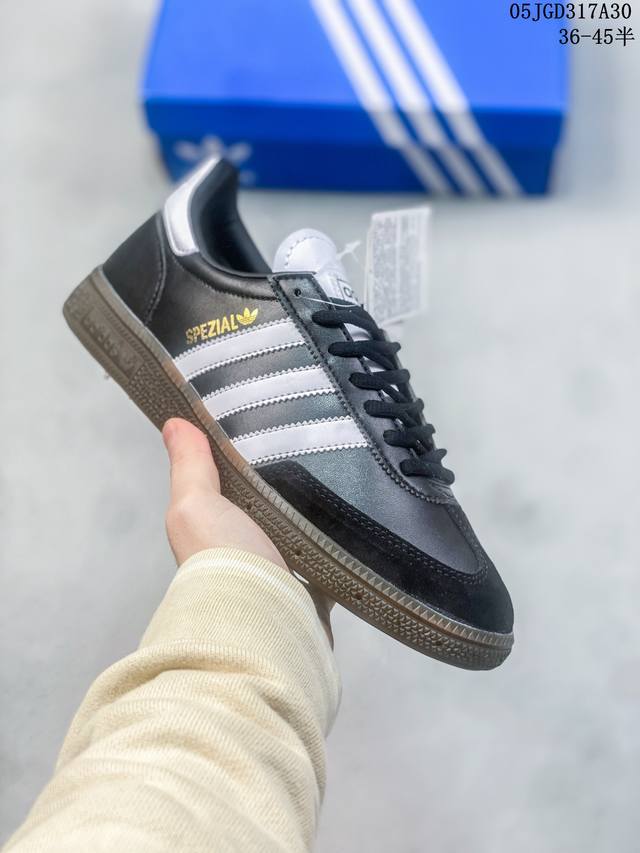 Adidas Originals Handball Spzl 绒面革百搭休闲轻松舒适 防滑耐磨低帮板鞋男女同款 04Jgd317A03