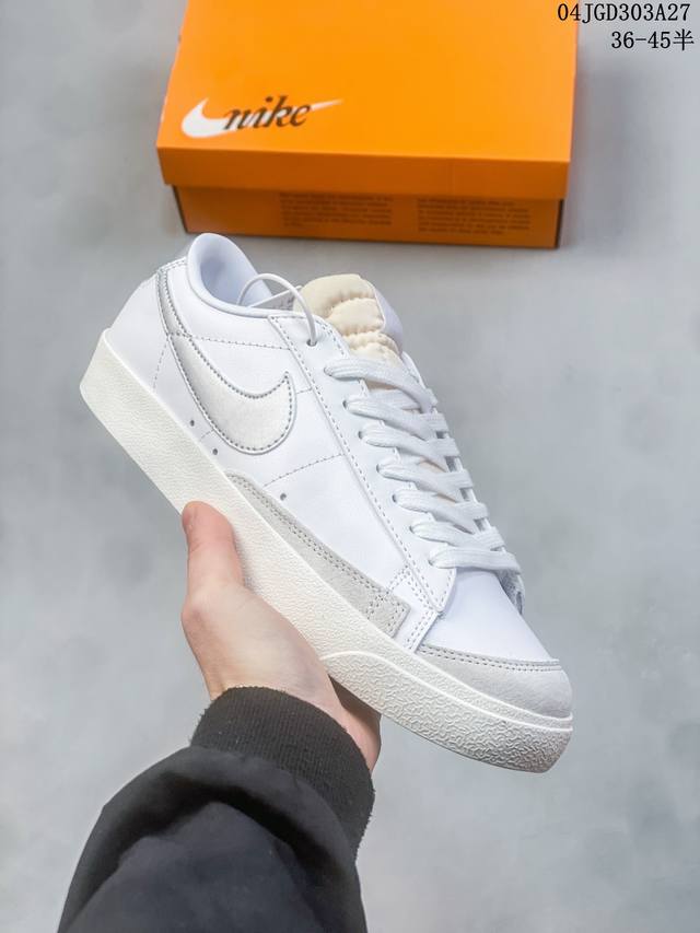 真标nk Blazer Low 77 Jumbo 复古经典开拓者 公司级版本 官方货号：Dq1470 600 颇具辨识度的nike Blazer Mid配色，将