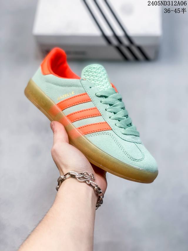 公司级阿迪达斯三叶草adidas Originals Samba Vegan Og”Spd“桑巴舞系列绅士德训足球风百搭低帮休闲运动板鞋“银雾公主蕾丝边焦糖底”