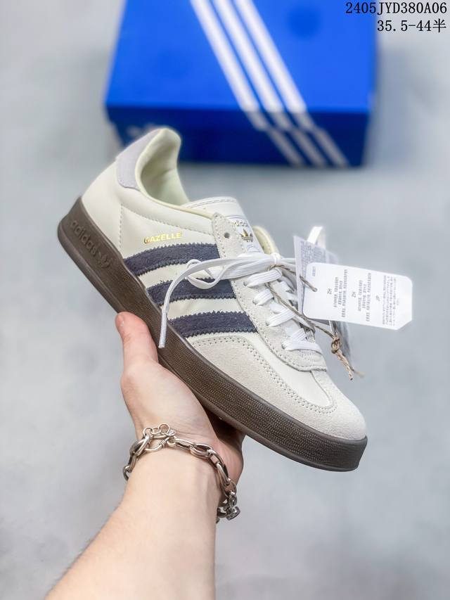 阿迪达斯adidas X Emmi 联名限定款gazelle Indoor 男女子休闲板鞋 尺码：35.5-44半 05Jyd380A06