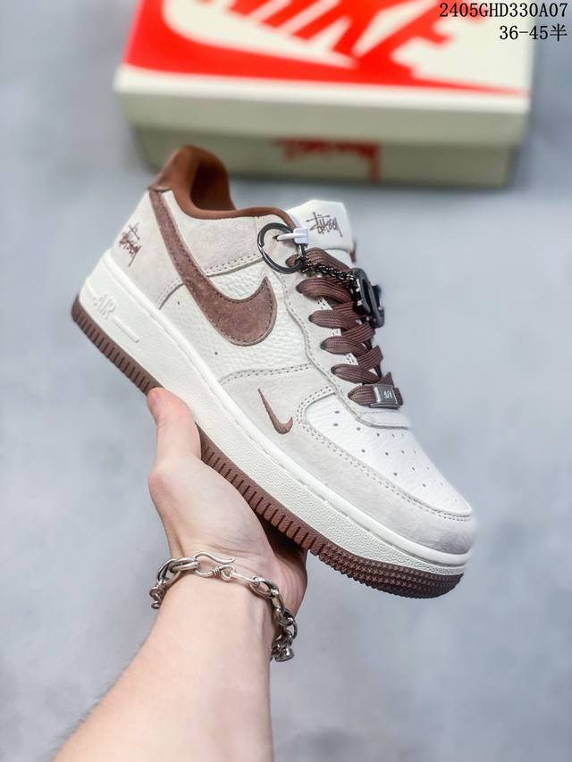 公司级带半码 耐克nike Air Force 1 Low 空军一号低帮休闲板鞋 打造纯正空军版型#专注外贸渠道 全掌内置蜂窝气垫 #原盒配件 原厂中底钢印、拉