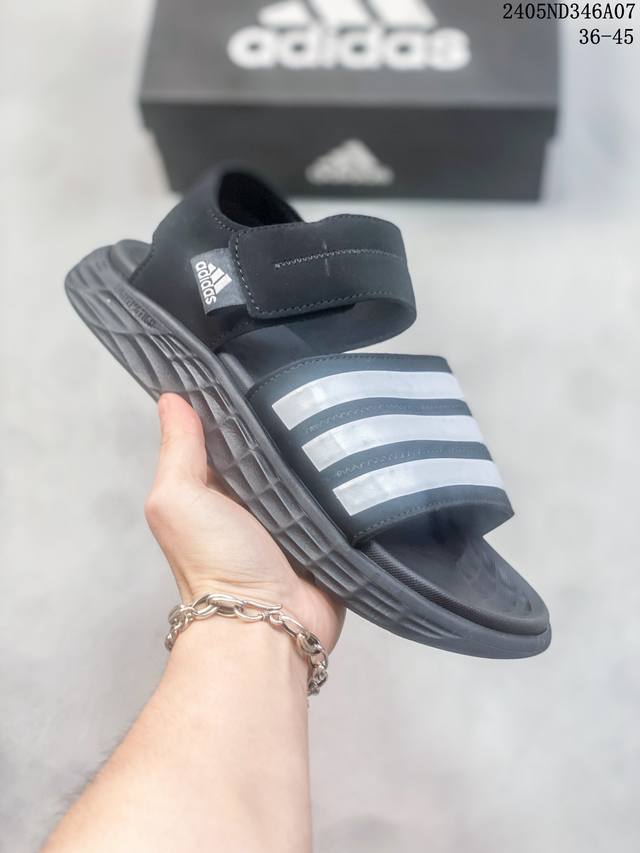 阿迪斯达adidas Duramo Sl Sandal 魔贴术清凉便捷凉鞋 尺码：如图所示 货号：Fy8134 05Nd346A07