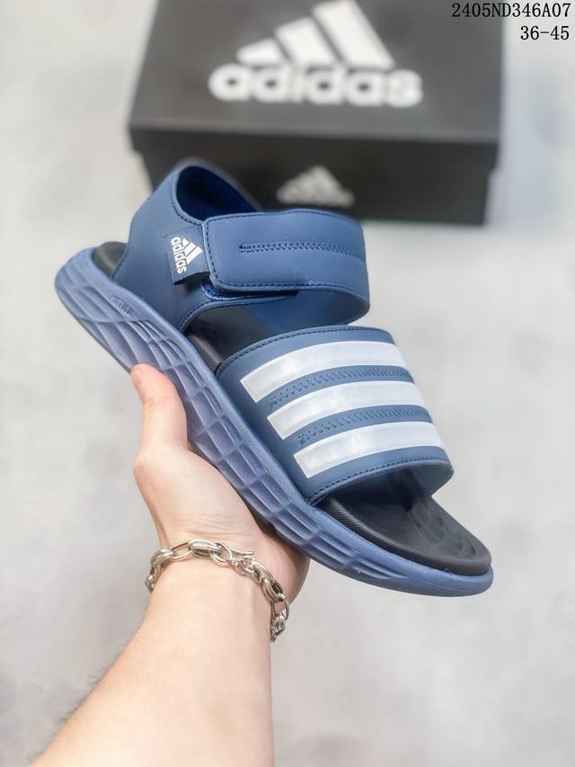 阿迪斯达adidas Duramo Sl Sandal 魔贴术清凉便捷凉鞋 尺码：如图所示 货号：Fy8134 05Nd346A07