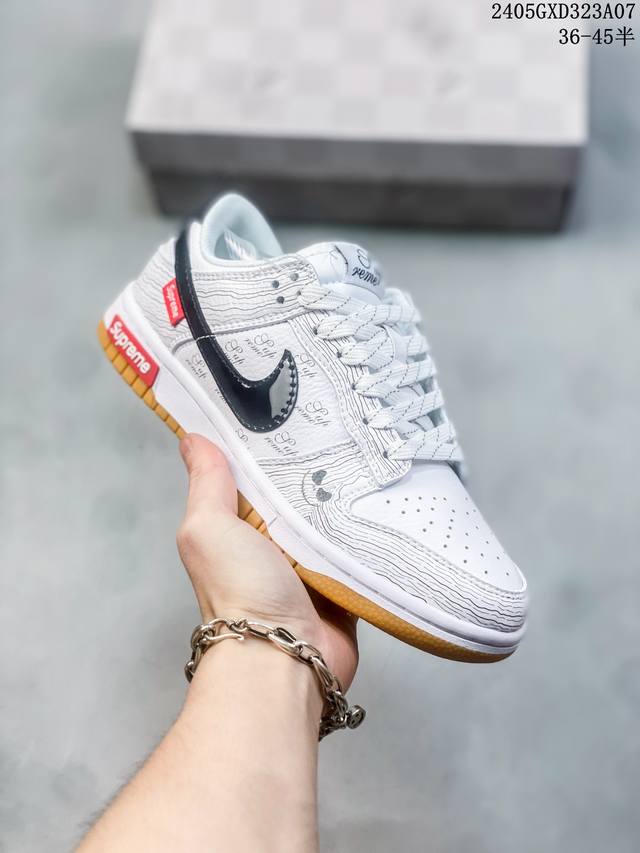 Nk Sb Dunk Low Bape联名-米白小蓝勾 周年高端定制 低帮休闲板鞋 Xd6188-027 #定制鞋盒 大厂纯原品质出货 超高清洁度 皮料切割干净