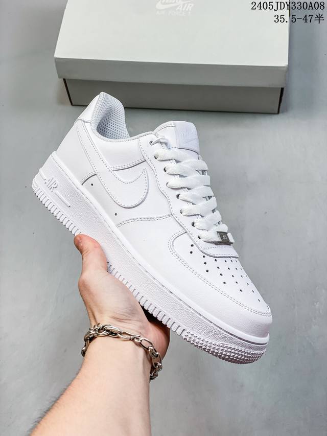 公司级带半码 耐克nike Air Force 1 Low 空军一号低帮休闲板鞋 打造纯正空军版型#专注外贸渠道 全掌内置蜂窝气垫 #原盒配件 原厂中底钢印、拉