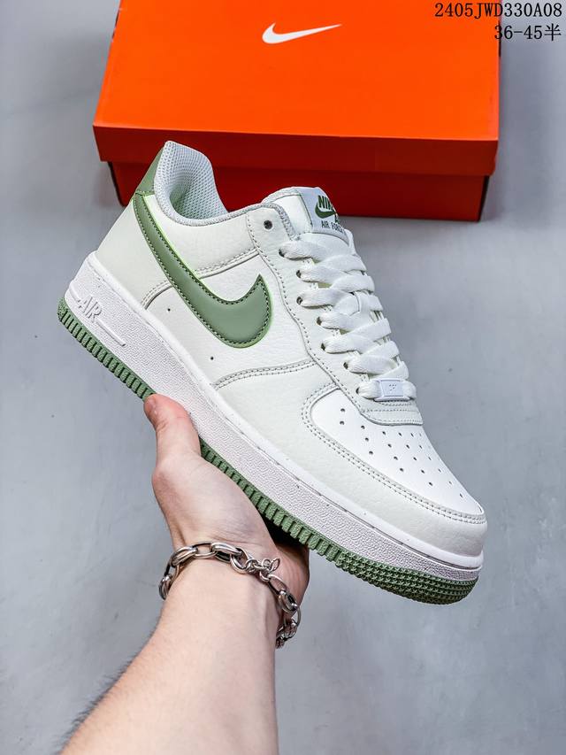 公司级带半码 耐克nike Air Force 1 Low 空军一号低帮休闲板鞋 打造纯正空军版型#专注外贸渠道 全掌内置蜂窝气垫 #原盒配件 原厂中底钢印、拉