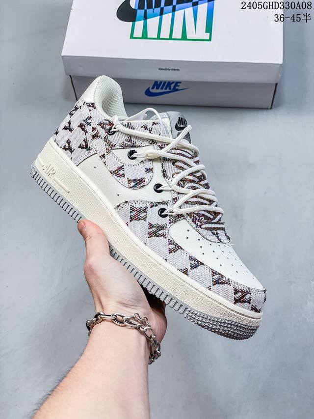 公司级带半码 耐克nike Air Force 1 Low 空军一号低帮休闲板鞋 打造纯正空军版型#专注外贸渠道 全掌内置蜂窝气垫 #原盒配件 原厂中底钢印、拉