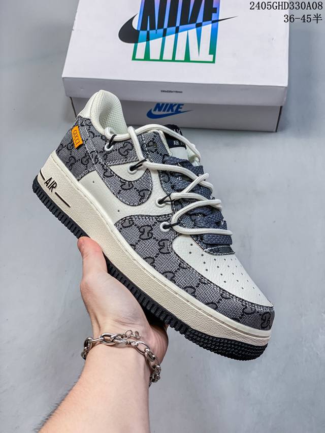 公司级带半码 耐克nike Air Force 1 Low 空军一号低帮休闲板鞋 打造纯正空军版型#专注外贸渠道 全掌内置蜂窝气垫 #原盒配件 原厂中底钢印、拉