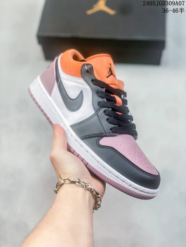 头层公司级真标带半码！ 耐克nike Air Jordan 1 Mid“ Aj1 乔1代 乔丹一代低帮经典复古文化休闲运动篮球鞋采用荔枝纹头层皮与牛剖革鞋面材质