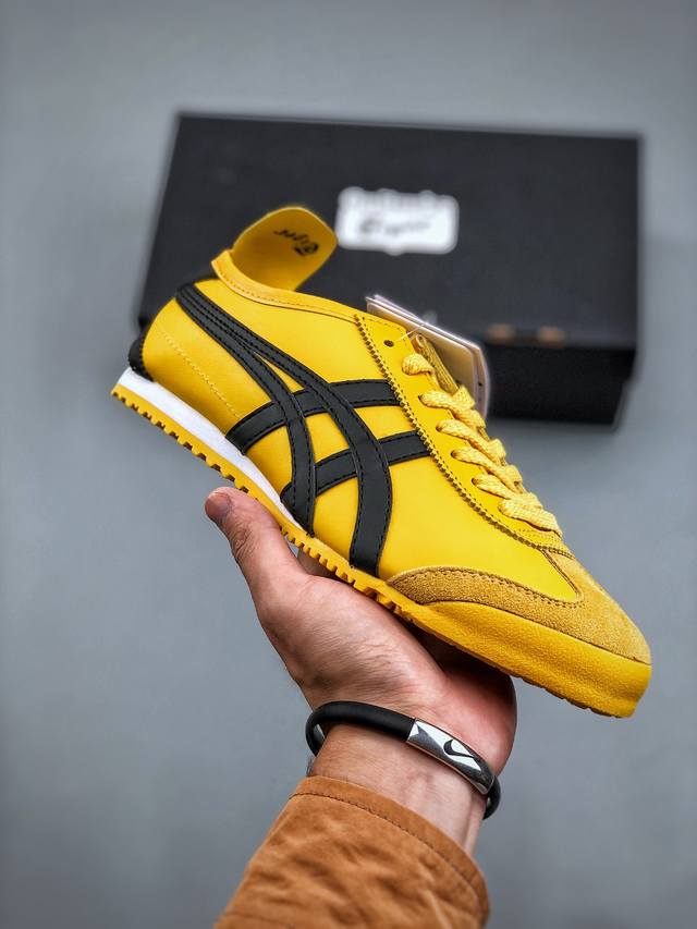 Asics 亚瑟士 男女鞋真标半码制 日产经典老牌-鬼冢虎 Onitsuka Tiger Mexico 66 李小龙 黄色 经典墨西哥系列复古经典百搭板鞋休闲运