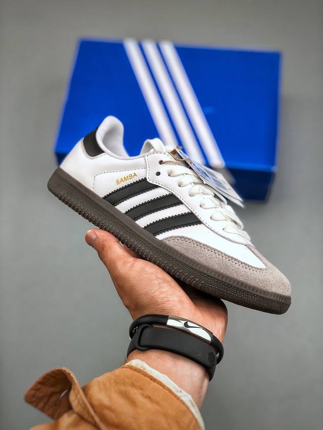 K Adidas Originals Samba Og 黑白灰原厂材料 原厂鞋舌 正确大底 采用进口仿毛皮 原厂鞋垫 货号：B75806 尺码：35-47 半