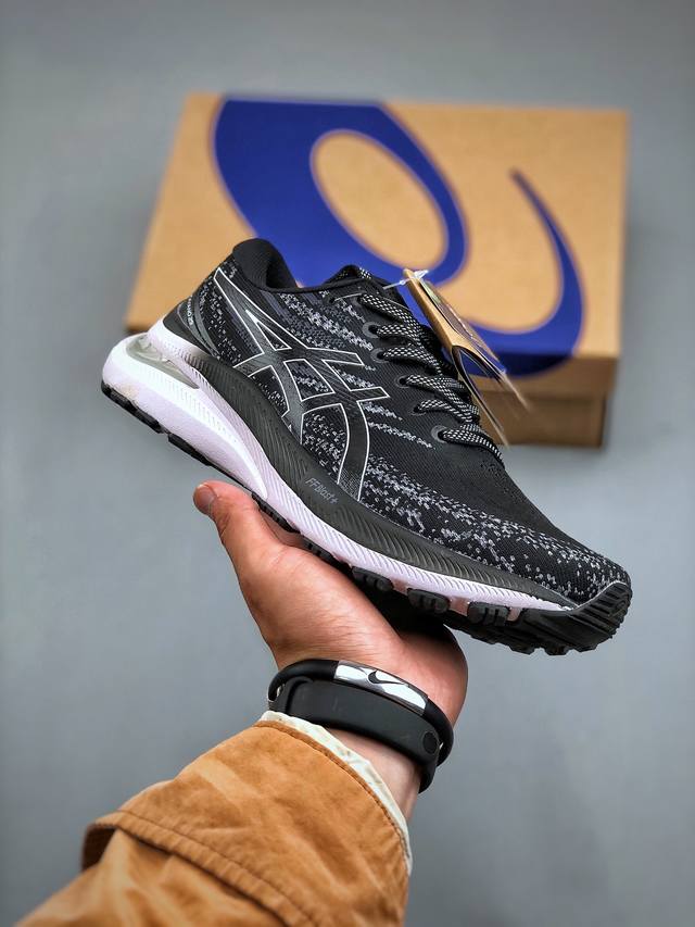 E 亚瑟士asics Gel Kayano 29 系列轻量缓震休闲运动跑步鞋 采用环保太空合成革配合透气网眼布鞋面材质 中底3D可视gel缓震胶效果 升级eva