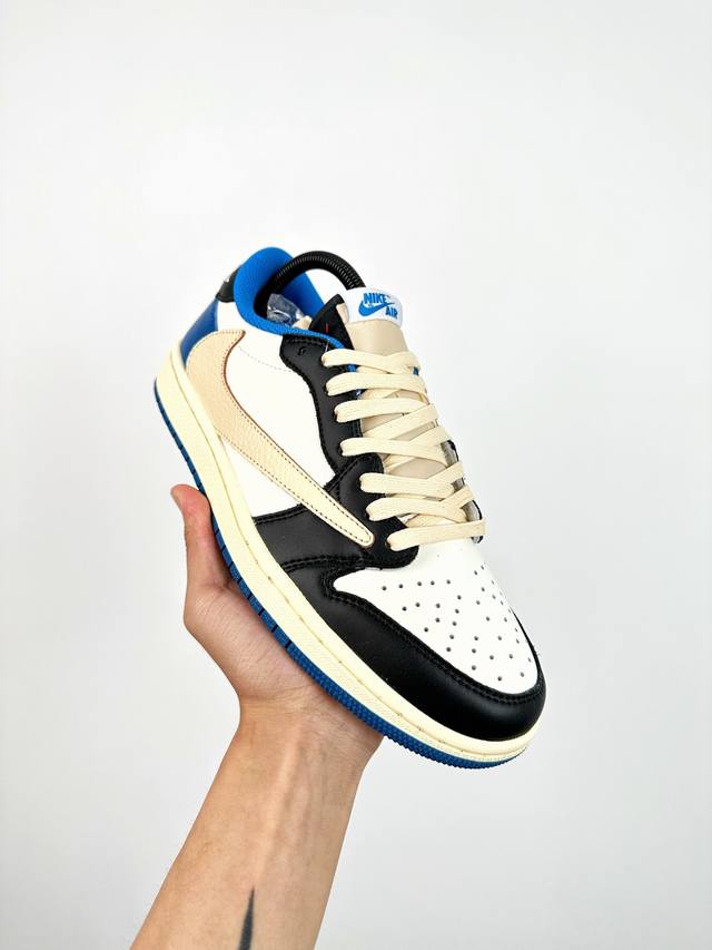 终端放货 B版 Travis Scott X Fragment Design X Air Jordan Aj1 Low Og Sp 三方联名闪电倒钩2.0低帮