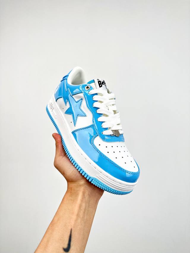 终端放货 Bape X Air Force 1 Sta Low 灰白漆皮 空军一号低帮经典百搭休闲运动板鞋 独家私模 经典猿人头设计 纯正版型 海玻璃鞋垫 内置