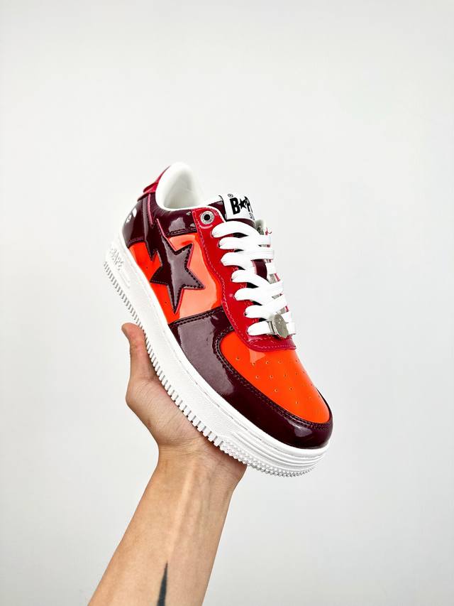 终端放货 Bape X Air Force 1 Sta Low 灰白漆皮 空军一号低帮经典百搭休闲运动板鞋 独家私模 经典猿人头设计 纯正版型 海玻璃鞋垫 内置