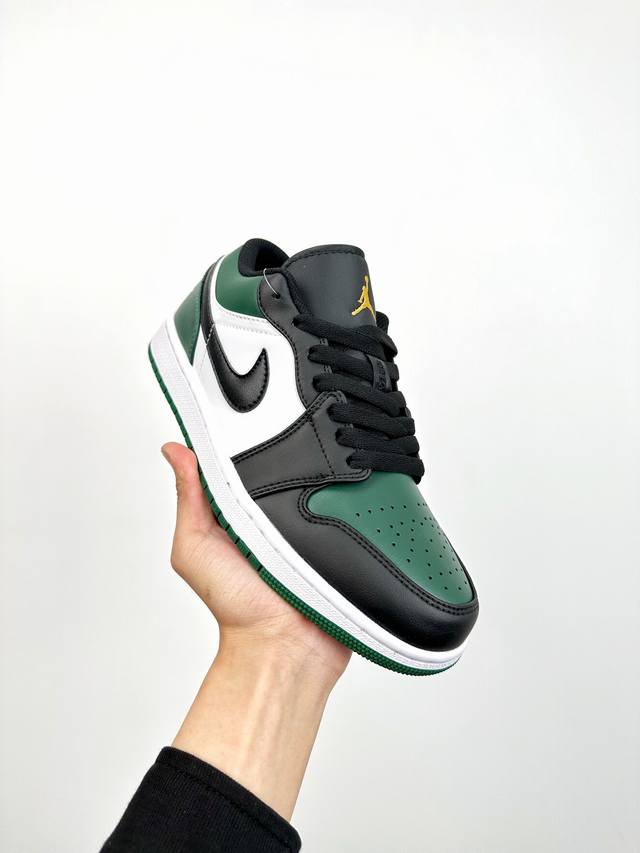 终端放货 B版 头层最高工艺nike Air Jordan 1 Low 黑粉白无原鞋不开发 原厂内置气垫魔块 A模大底 头层小牛皮 鞋舌aj原厂专用牛津布+Aj