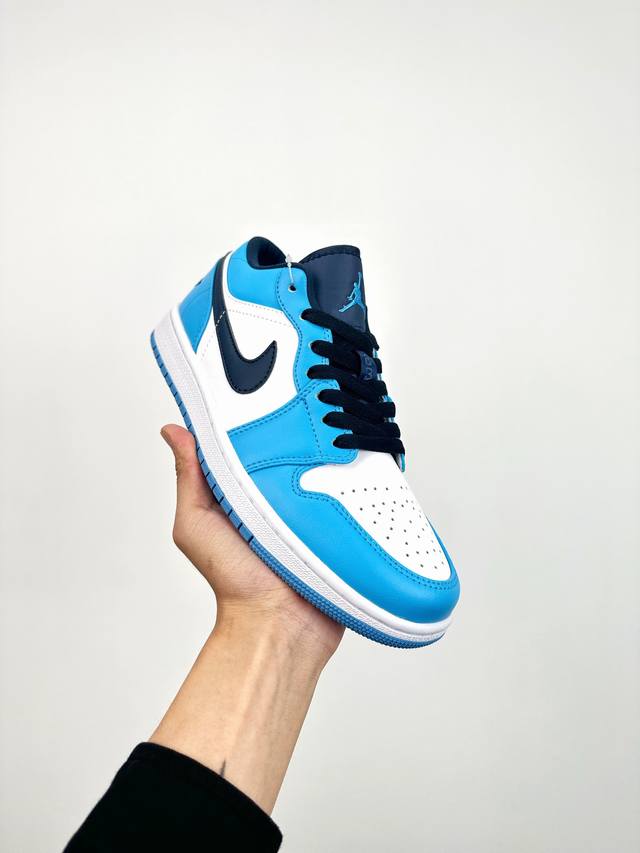 终端放货 B版 头层最高工艺nike Air Jordan 1 Low 黑粉白无原鞋不开发 原厂内置气垫魔块 A模大底 头层小牛皮 鞋舌aj原厂专用牛津布+Aj