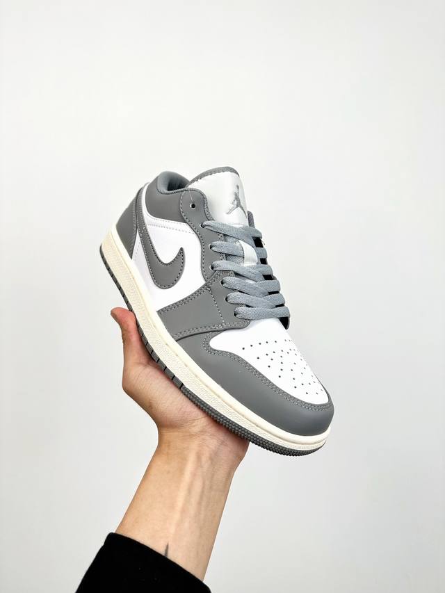 终端放货 B版 头层最高工艺nike Air Jordan 1 Low 黑粉白无原鞋不开发 原厂内置气垫魔块 A模大底 头层小牛皮 鞋舌aj原厂专用牛津布+Aj