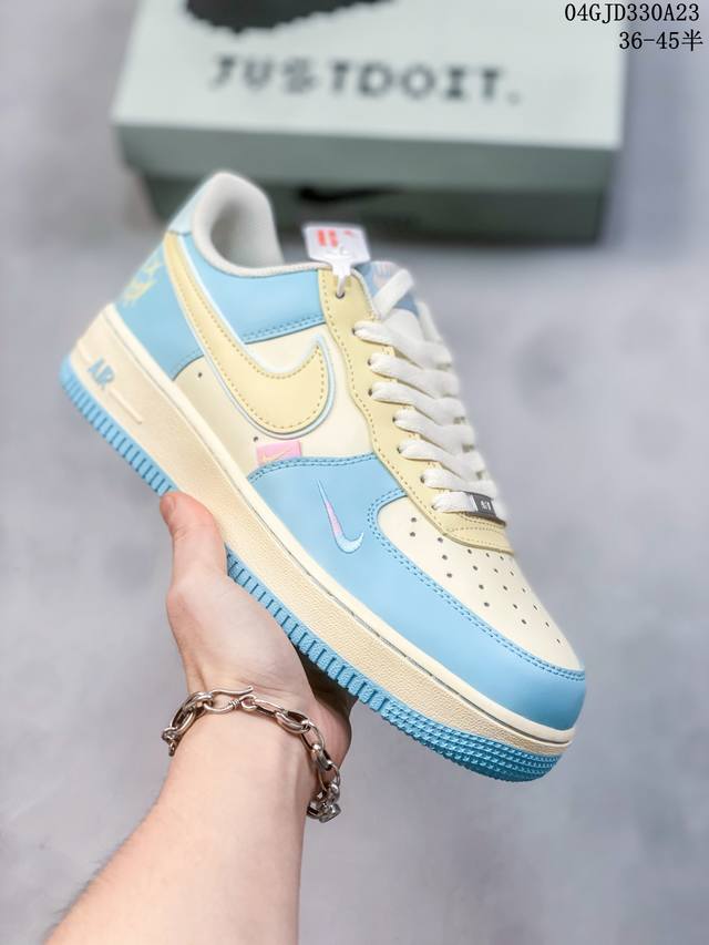 公司级带半码 耐克nike Air Force 1 Low 空军一号低帮休闲板鞋 打造纯正空军版型#专注外贸渠道 全掌内置蜂窝气垫 #原盒配件 原厂中底钢印、拉