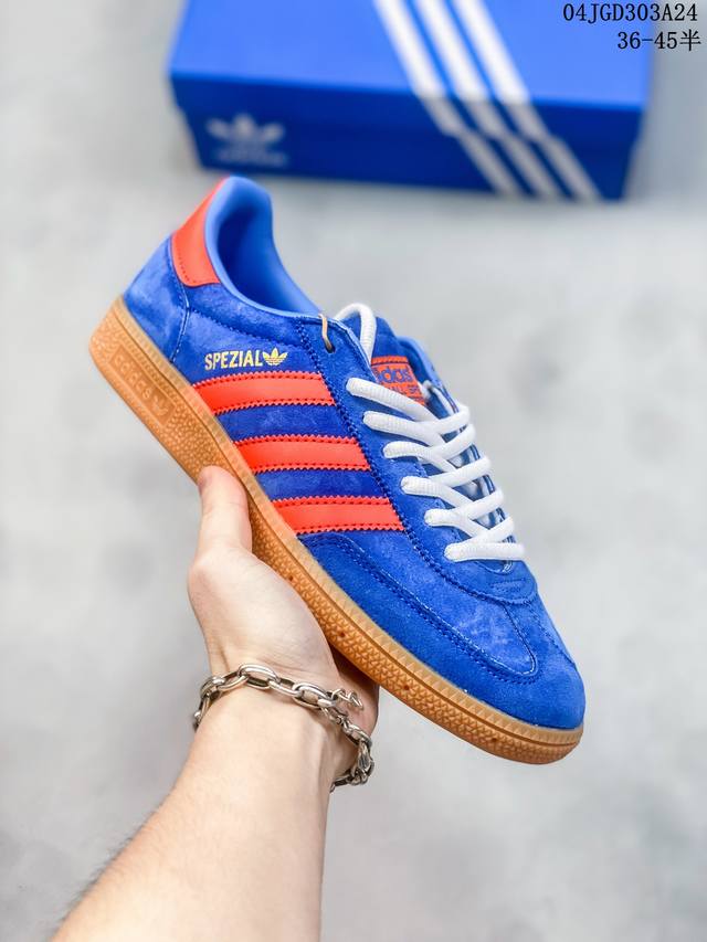 Ad Originals Handball Spzl 棕红色 原装公司级 外贸鬼佬指定订单 Ad Handball Spezial， 选用麂皮制作鞋身，附装饰鞋