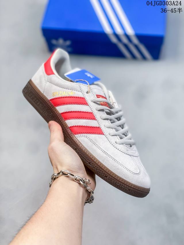 Ad Originals Handball Spzl 棕红色 原装公司级 外贸鬼佬指定订单 Ad Handball Spezial， 选用麂皮制作鞋身，附装饰鞋