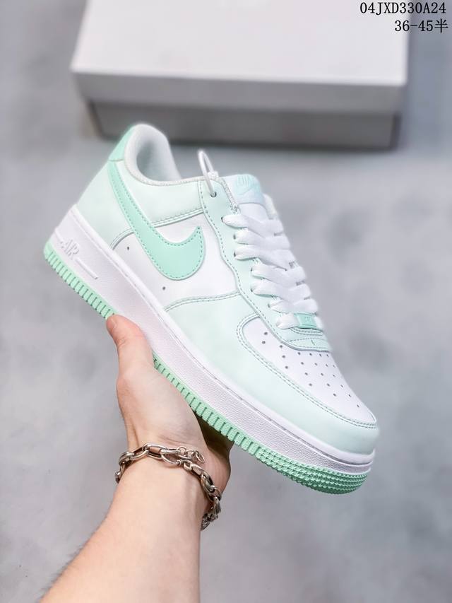 公司级带半码 耐克nike Air Force 1 Low 空军一号低帮休闲板鞋 打造纯正空军版型#专注外贸渠道 全掌内置蜂窝气垫 #原盒配件 原厂中底钢印、拉