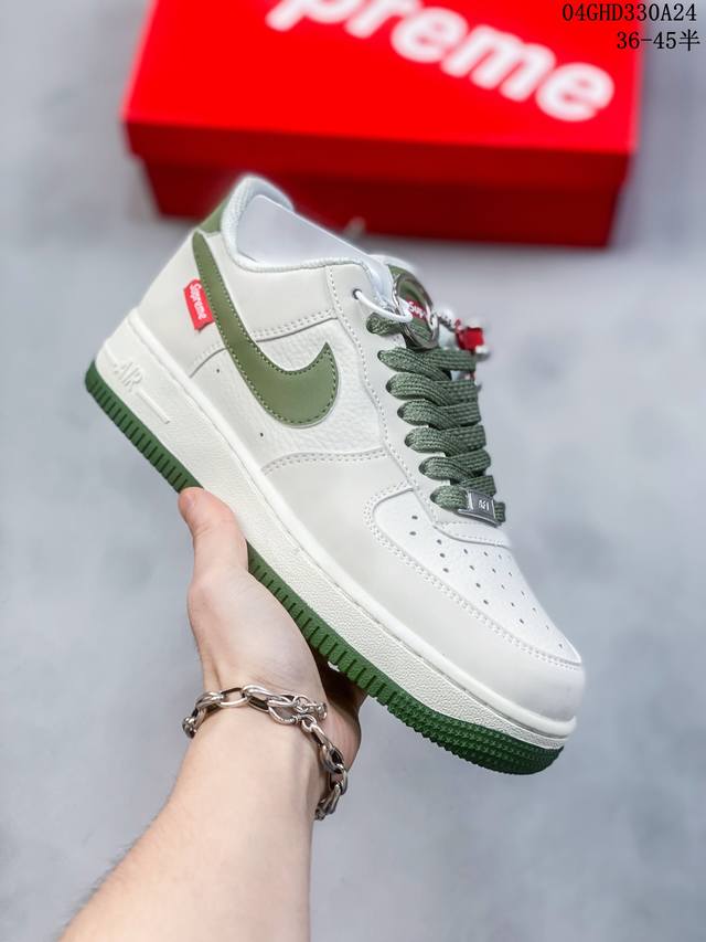 公司级带半码 耐克nike Air Force 1 Low 空军一号低帮休闲板鞋 打造纯正空军版型#专注外贸渠道 全掌内置蜂窝气垫 #原盒配件 原厂中底钢印、拉