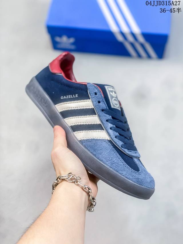 Adidas三叶草 Originals Samba Vegan Og 芯片 超软头层皮 桑巴舞系列绅士德训足球风百搭低帮休闲运动板鞋 货号：Ig1024 Siz