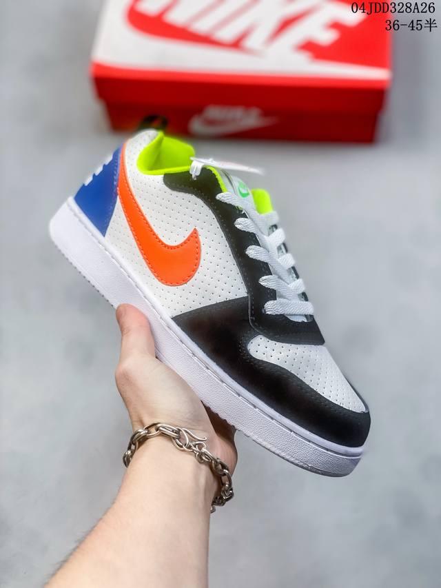 Nike板鞋 低帮 白黑红色 Nike Court Borough Low Bg 休闲板鞋 货号：838937 102 Size ：36-45半 04Jdd32